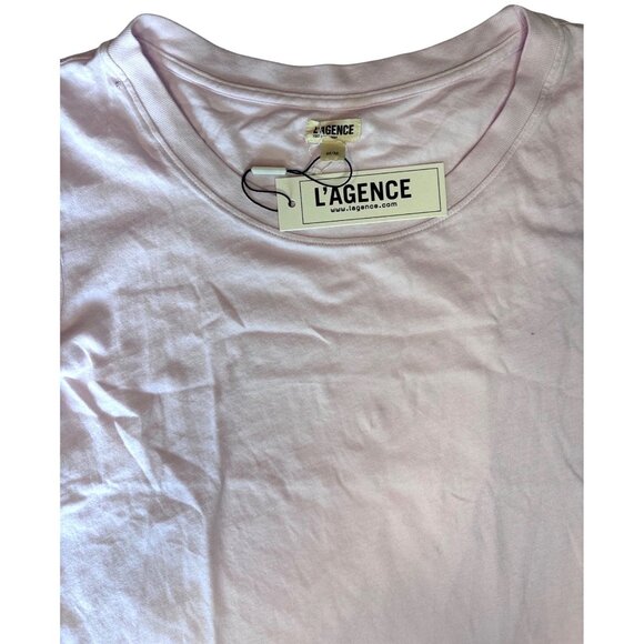 L’AGENCE Lilac Snow Cory Tee Medium New With Tags - Picture 10 of 10